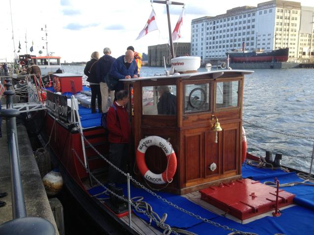 Massey Shaw - Welcoming visitors, London Boat Show, 2014