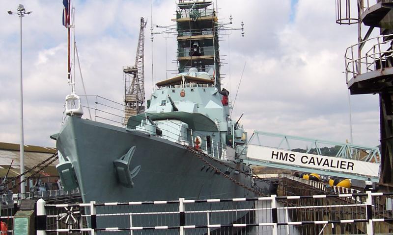 HMS Cavalier - bow facing