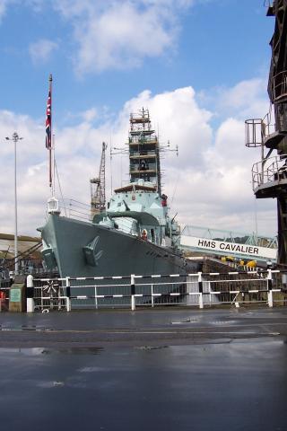 HMS Cavalier - bow facing