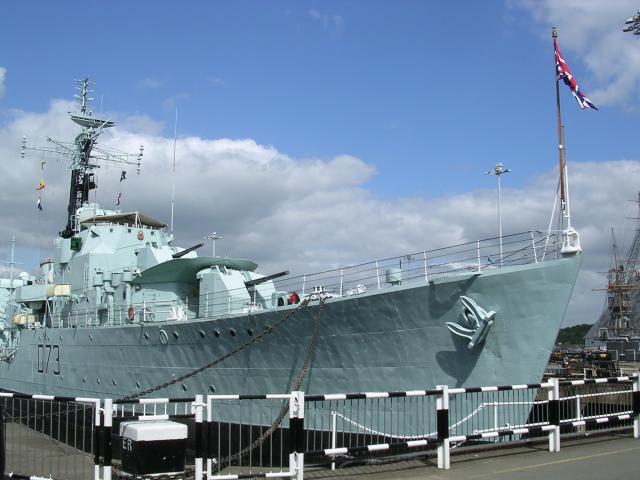 CAVALIER - at Chatham Dockyard in 1973. Ref: JR1/cavali.gif