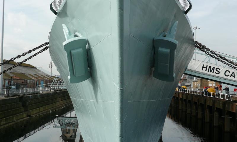 HMS Cavalier - bow facing
