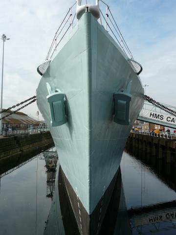 HMS Cavalier - bow facing