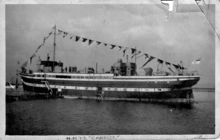 Carrick - berthed in the Great Harbour at Greenock, c1930s