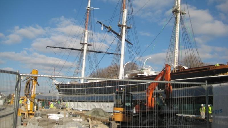 Cutty Sark - undergoing restoration Mar 2012