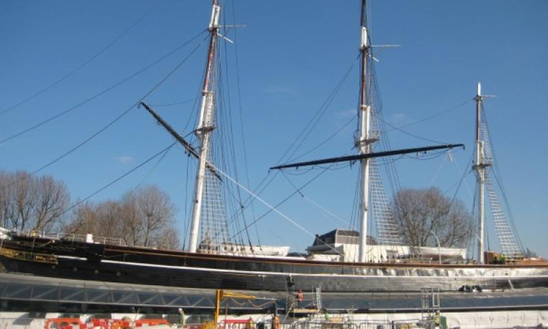 Cutty Sark - undergoing restoration Mar 2012