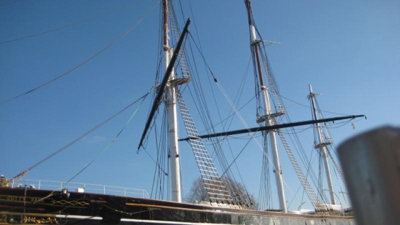 Cutty Sark - undergoing restoration Mar 2012