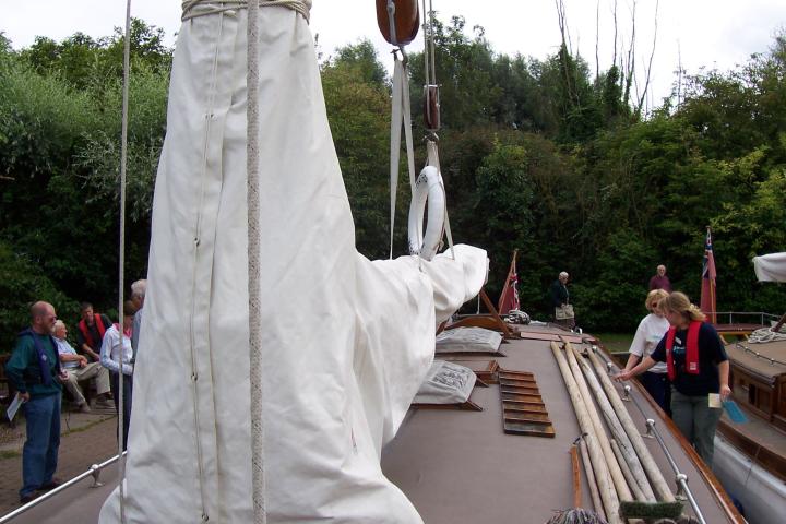 Hathor - coach roof, sail cover over gaff