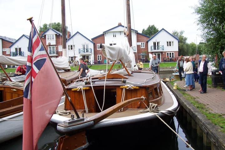 Stern view, at Loddon, with Olive