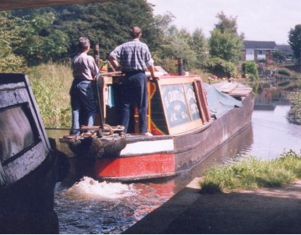 FORGET ME NOT - towing LILITH. Stern from starbaord quarter looking forward