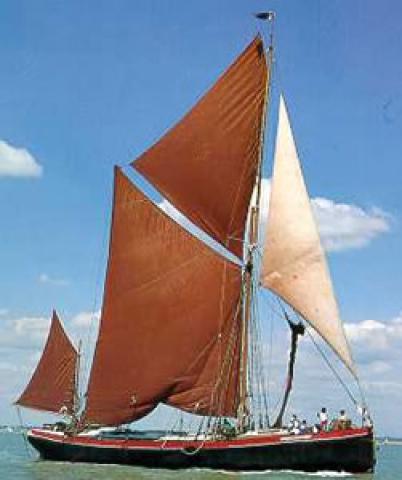 IRONSIDES - under sail.  Starboard side.