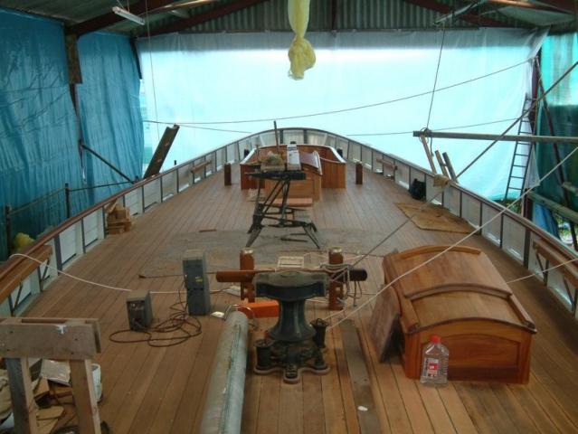 Kindly Light being restored - deck view