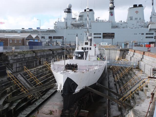 In dry dock, February 2014