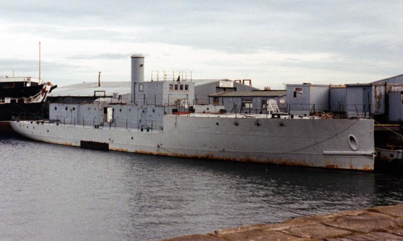 M33 Minerva as received for restoration at Hartlepool in 1987