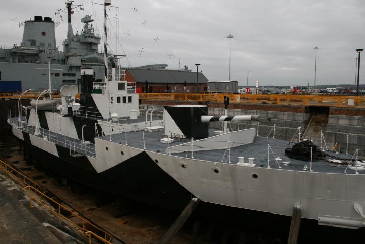 Minerva in dry dock