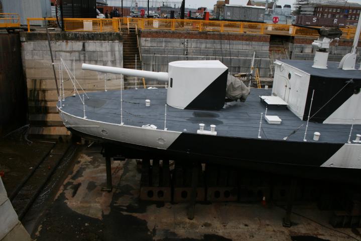 Minerva in dry dock