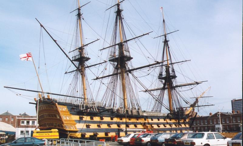 HMS VICTORY - in dry dock No 2, Portsmouth.