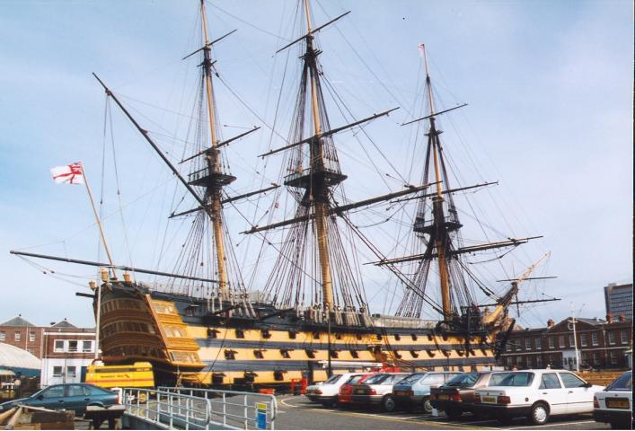 HMS VICTORY - in dry dock No 2, Portsmouth.