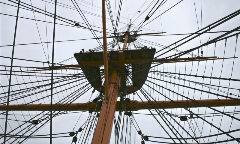 HMS Warrior - rigging looking aloft