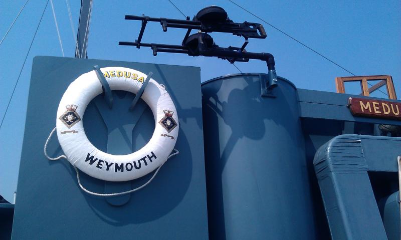 HMS Medusa - two Vickers K machine guns mounted