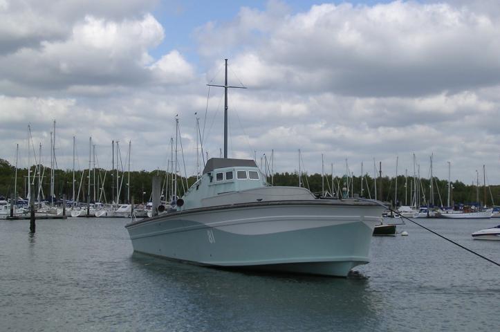 MGB 81 on the piles, Beaulieu River