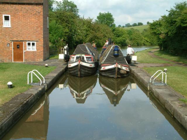 President entering a lock