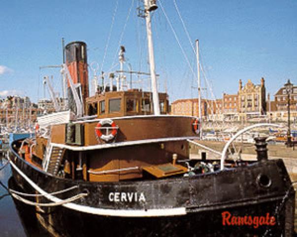 CERVIA - at Ramsgate. Starboard bow looking aft.