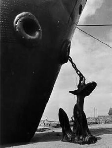 NORTH CARR at Anstruther pre 1992. Stockless anchor.