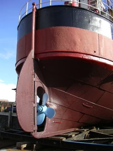 Spartan - rudder and stern view