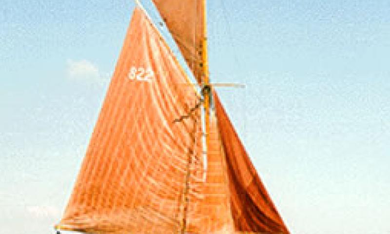 DUSMARIE - under sail. Starboard bow looking aft.