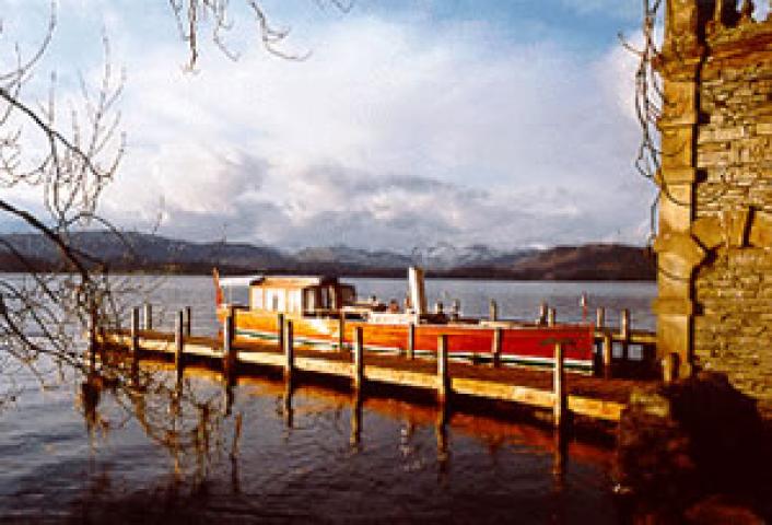 SHAMROCK - at Langdale Chase Boathouse in 1993. Starboard side.