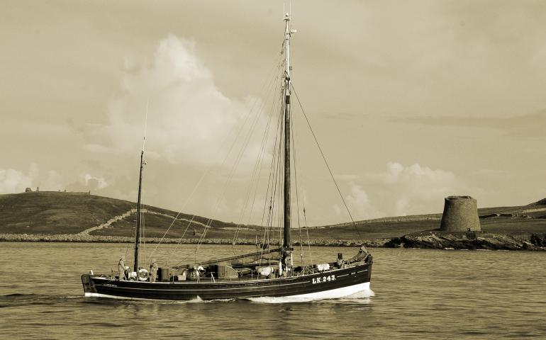 Photo Comp 2012 entry: Swan - about to pass Mousa Broch