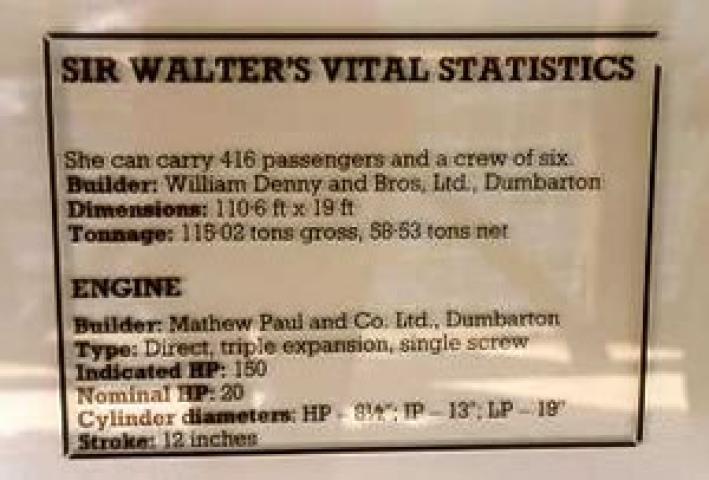 SIR WALTER SCOTT - interpretation sign (vital statisitics).