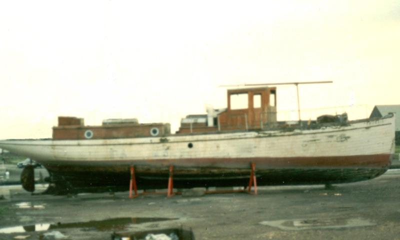 Thordis out the water - starboard side view