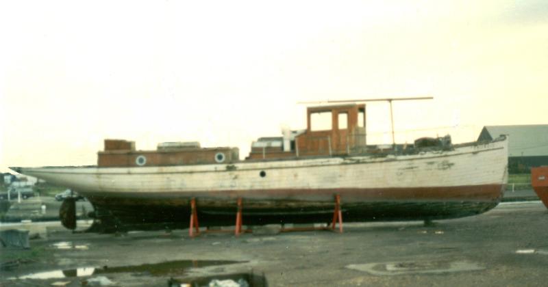 Thordis out the water - starboard side view