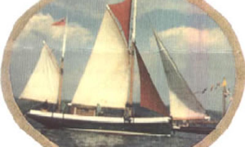 OUR LIZZIE under sail - starboard side view