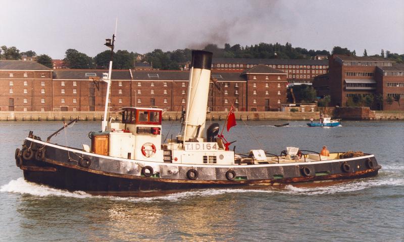 TID 164 - under way off Chatham Historic Dockyard. July 1996.