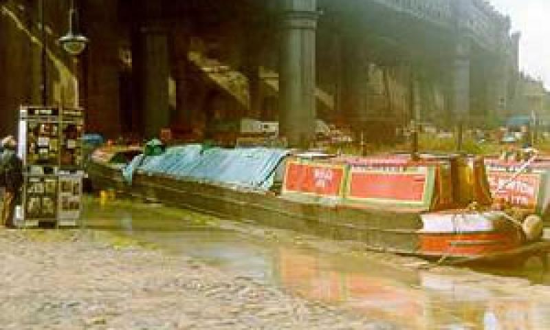 WILLIAM - at Castlefield Basin, Manchester. Stern from port quarter looking forward.