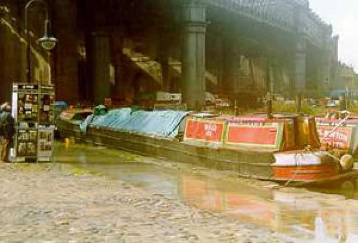 WILLIAM - at Castlefield Basin, Manchester. Stern from port quarter looking forward.