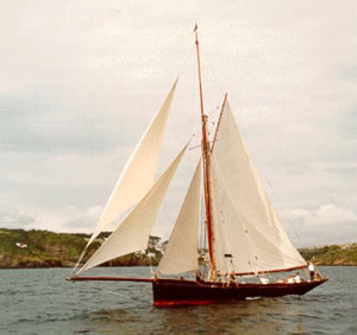 MARIGOLD - under sail. Port side.