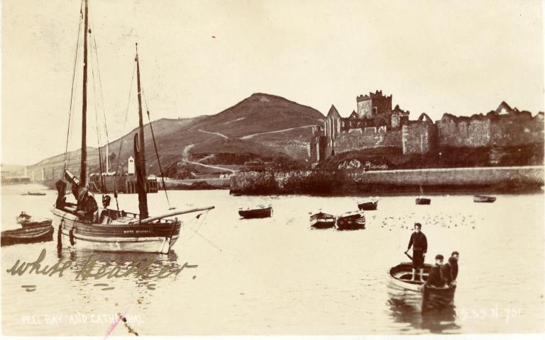 White Heather - period photo, found as a postcard in a shop in Peel