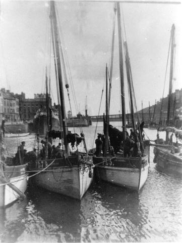 White Heather - print from her fishing days, in Douglas Harbour, date unknown