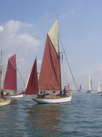 Iseult on the start line - starboard quarter