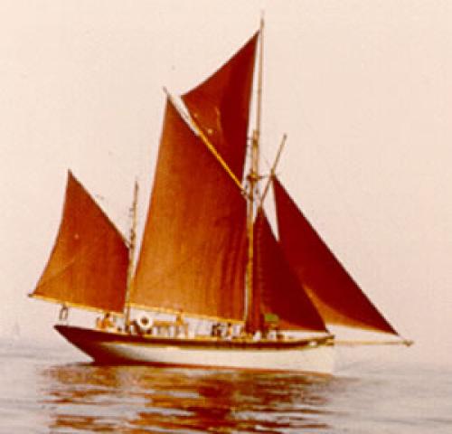 REGARD -  under sail, starboard side. Ref: Assoc Docs (7/regard.gif)