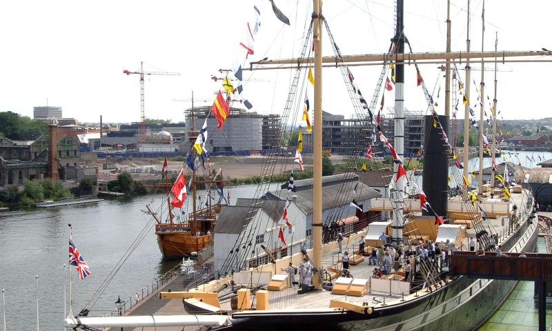 SS GREAT BRITAIN in Bristol - port bow