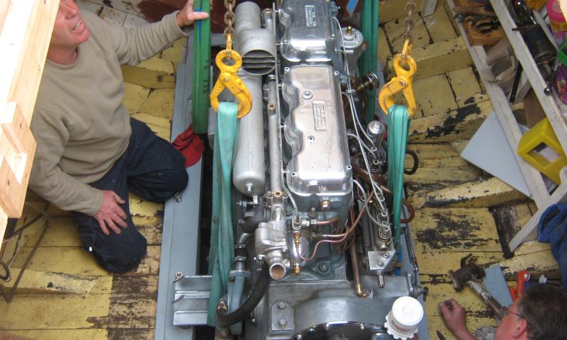 Having her gardner engine fitted