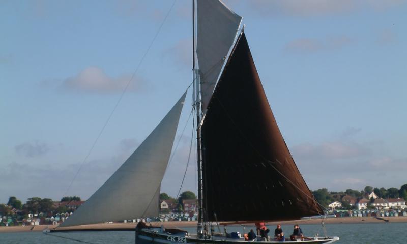Sallie - under sail, port side