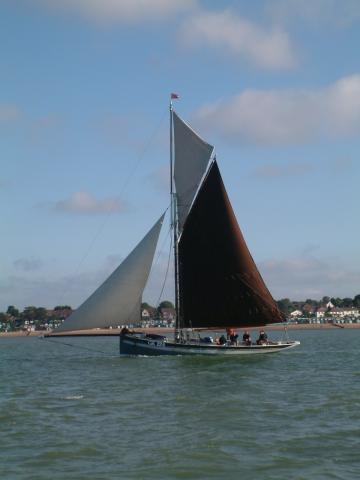 Sallie - under sail, port side