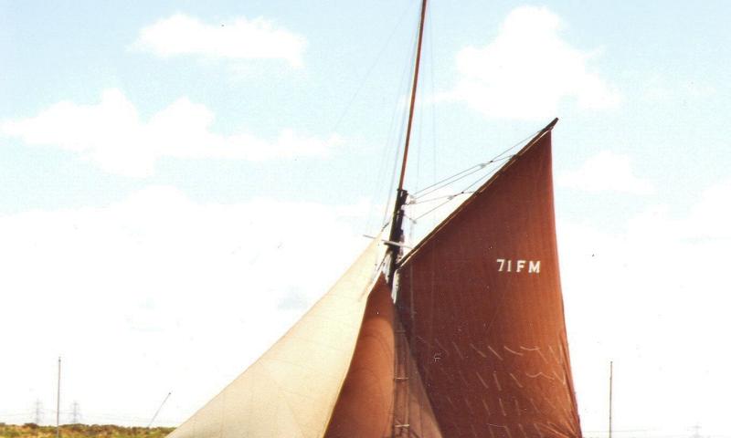 STORMY PETREL - under sail. Port side.