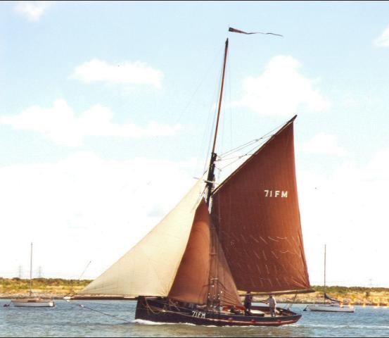 STORMY PETREL - under sail. Port side.