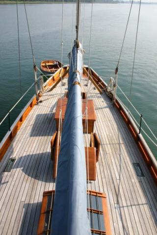 Thalia - deck view looking aft